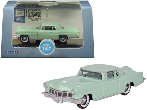 1956 Lincoln Continental Mark II Summit Green 1/87 (HO) Scale Diecast Model Car by Oxford Diecast