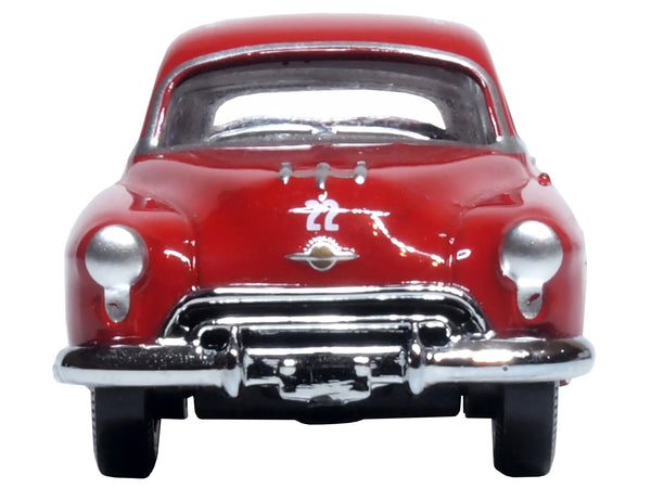 1949 Oldsmobile Rocket 88 Coupe #22 "Overseas Motors Atlanta" Red 1/87 (HO) Scale Diecast Model Car by Oxford Diecast