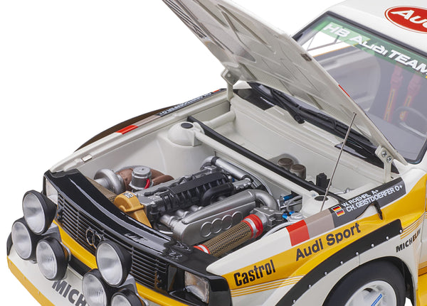 Audi Quattro S1 #5 W. Roehrl - Ch. Geistdoerfer Winner Rally San Remo (1985) 1/18 Model Car by Autoart