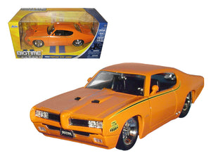 1969 Pontiac GTO Judge Pro Stock Orange 1/24 Diecast Car Model by Jada