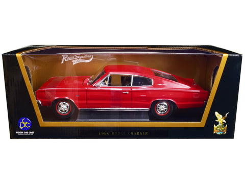 1966 Dodge Charger Red 1/18 Diecast Model Car by Road Signature