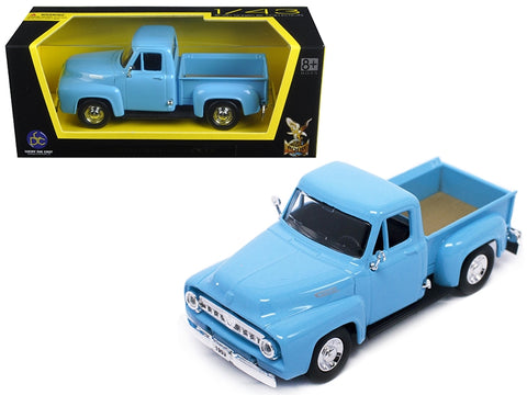 1953 Ford F-100 Pickup Truck Light Blue 1/43 Diecast Model Car by Road Signature