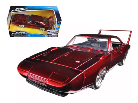 1969 Dodge Charger Daytona Red "Fast & Furious 7" (2015) Movie 1/24 Diecast Model Car by Jada