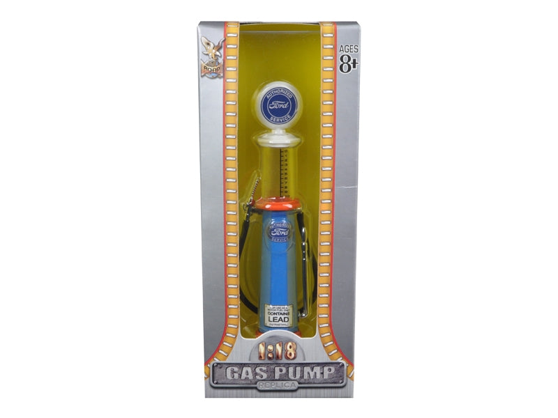 Ford Gasoline Vintage Gas Pump Cylinder 1/18 Diecast Replica by Road Signature