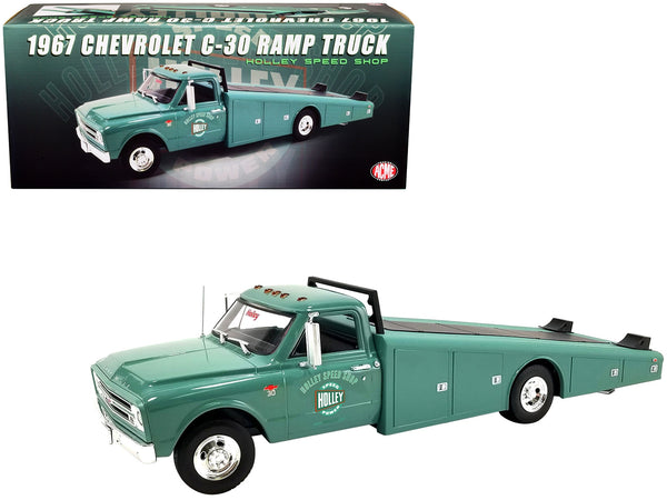 1967 Chevrolet C-30 Ramp Truck Green "Holley Speed Shop" Limited Edition to 200 pieces Worldwide 1/18 Diecast Model Car by ACME