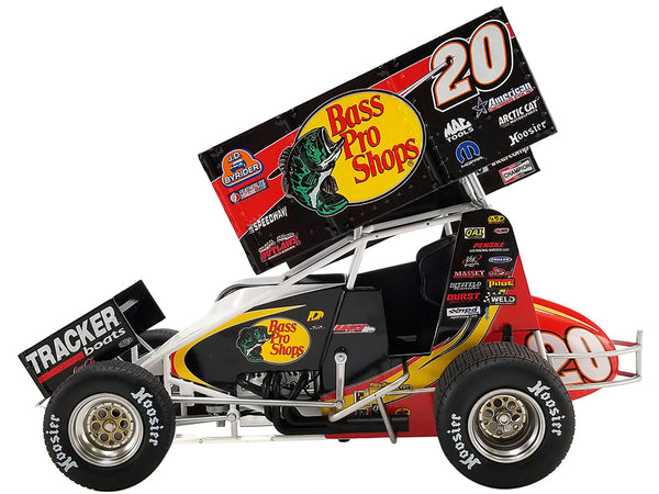 Winged Sprint Car #20 Danny Lasoski "Bass Pro Shops" "National Sprint Car Hall of Fame" 1/18 Diecast Model Car by ACME