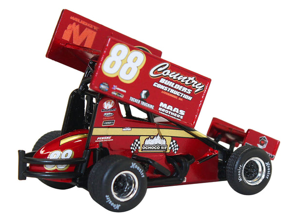 Winged Sprint Car #88 Austin McCarl "Country Builders Construction" Country Builders Racing "World of Outlaws" (2023) 1/18 Diecast Model Car by ACME