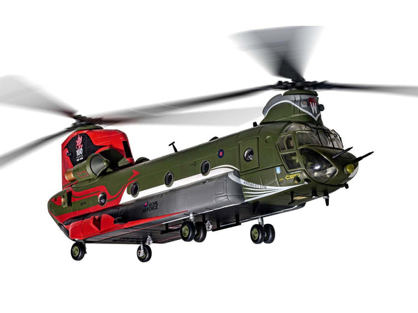 Boeing Chinook HC.4 Helicopter "ZA712 RAF No.18 (B) Squadron 100 Years Anniversary Scheme RAF Odiham" (September 2016) Royal Air Force "The Aviation Archive" Series 1/72 Diecast Model by Corgi