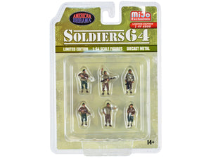 "Soldiers 64" 6 piece Diecast Set Military Figures Limited Edition to 4800 pieces Worldwide for 1/64 Scale Models by American Diorama