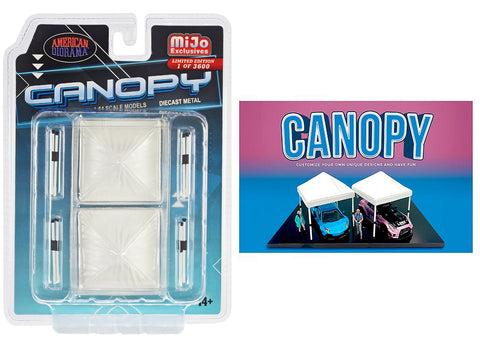 Canopy 2 Piece Set White Limited Edition to 3600 pieces Worldwide  1/64 Scale Models by American Diorama