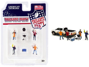 "Tailgate Party" Diecast Set of 6 pieces (4 Figurines and 2 Accessories) for 1/64 Scale Models by American Diorama
