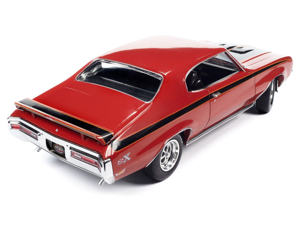 1972 Buick GSX Fire Red with Black Stripes "Muscle Car & Corvette Nationals" (MCACN) "American Muscle" Series 1/18 Diecast Model Car by Auto World