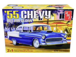 Skill 2 Model Kit 1955 Chevrolet Bel Air Sedan 2-in-1 Kit 1/25 Scale Model by AMT