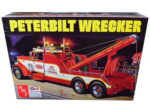 Skill 3 Model Kit Peterbilt Wrecker Tow Truck 1/25 Scale Model by AMT