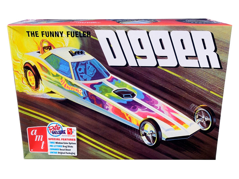 Skill 2 Model Kit Digger Dragster "The Funny Fueler" 1/25 Scale Model by AMT
