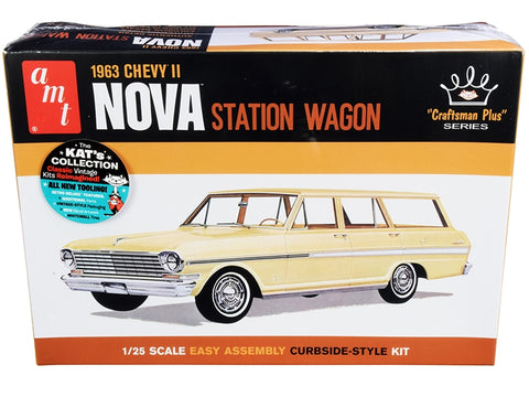 Skill 2 Model Kit 1963 Chevrolet II Nova Station Wagon "Craftsman Plus Series" 1/25 Scale Model by AMT