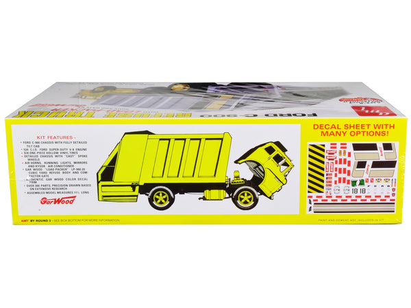 Skill 3 Model Kit Ford C-900 GarWood Refuse Garbage Truck with Load-Packer 1/25 Scale Model by AMT
