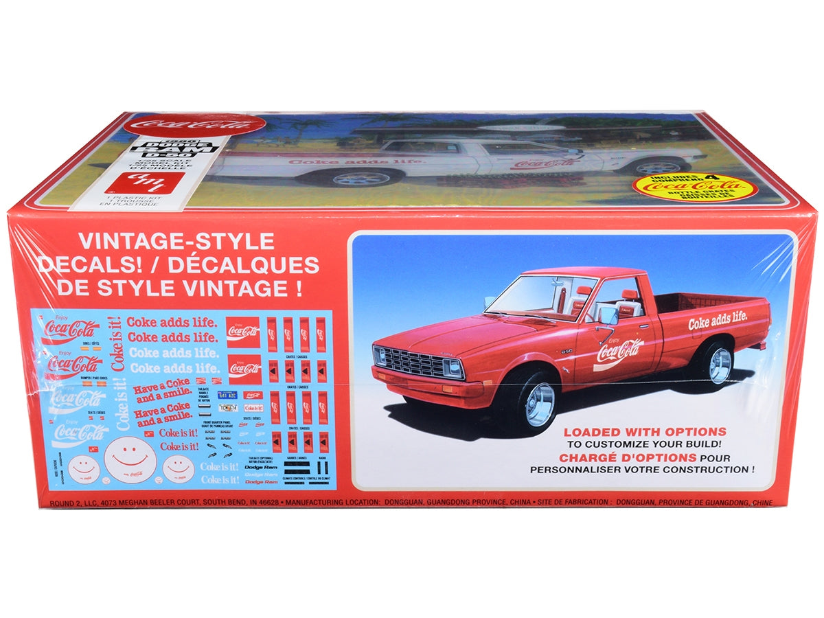 Skill 3 Model Kit 1980 Dodge Ram D-50 Pickup Truck "Coca-Cola" Four Bottle Crates 1/25 Scale Model by AMT