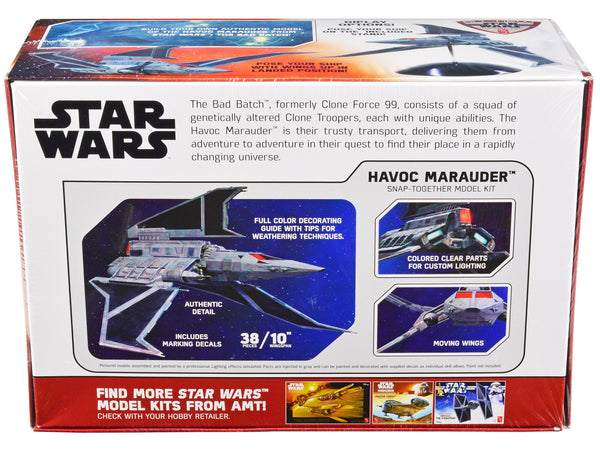 Skill 2 Model Kit Havoc Marauder Space Ship "Star Wars: The Bad Batch" (2021-Current) TV Series 1/144 Scale Model by AMT