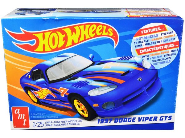 Skill 1 Snap Model Kit 1997 Dodge Viper GTS "Hot Wheels" 1/25 Scale Model by AMT