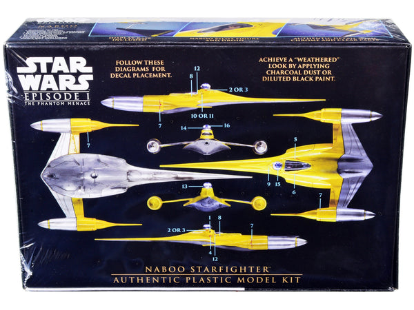 Skill 2 Model Kit Naboo Starfighter Spaceship "Star Wars: Episode I - The Phantom Menace" (1999) Movie 1/48 Scale Model by AMT