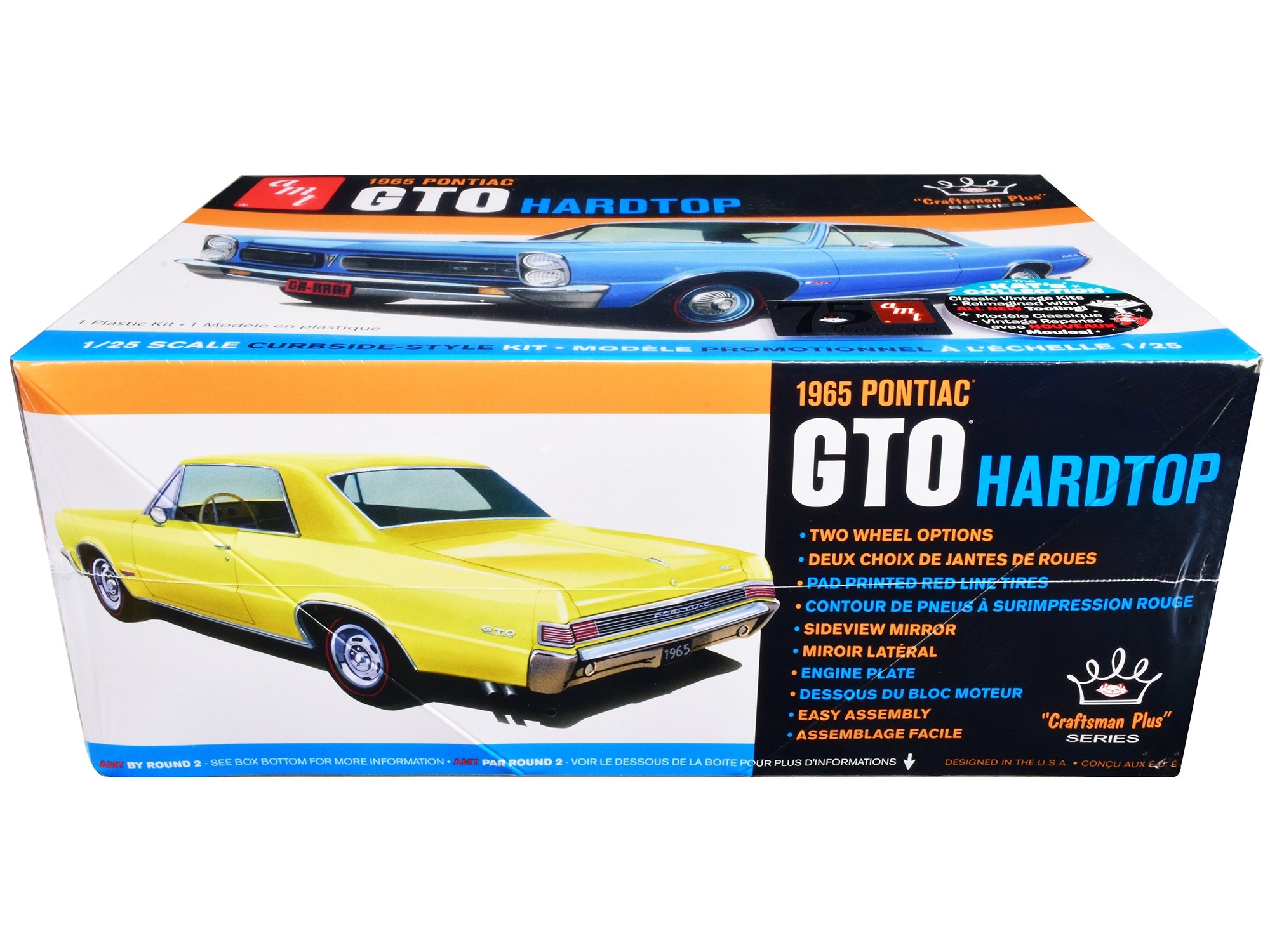 Skill 2 Model Kit 1965 Pontiac GTO Hardtop "Craftsman Plus" Series 1/25 Scale Model by AMT