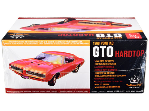 Skill 2 Model Kit 1968 Pontiac GTO Hardtop "Craftsman Plus" Series 1/25 Scale Model by AMT