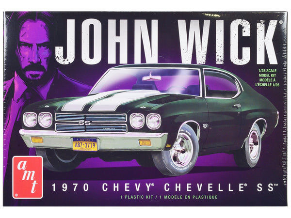 Skill 2 Model Kit 1970 Chevrolet Chevelle SS "John Wick" (2014) Movie 1/25 Scale Model by AMT