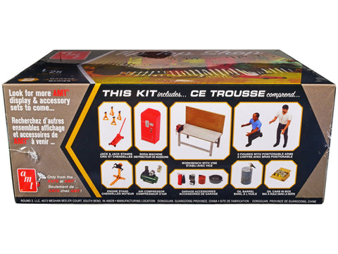 Skill 2 Model Kit Garage Accessory Set #2 with 2 Figures "Tip Top Shop" 1/25 Scale Model by AMT