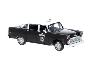 1974 Checker Cab Black and White "Tallahasse" 1/87 (HO) Scale Model Car by Brekina