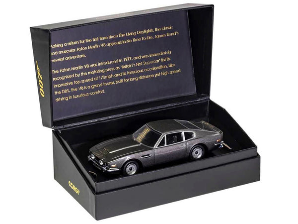 Aston Martin V8 RHD (Right Hand Drive) Black Metallic James Bond 007 "No Time To Die" (2021) Movie Diecast Model Car by Corgi