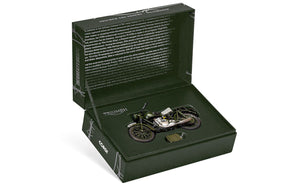 Triumph TR6 Trophy Motorcycle Dark Green (Weathered) "The Great Escape" (1963) Movie Diecast Model by Corgi