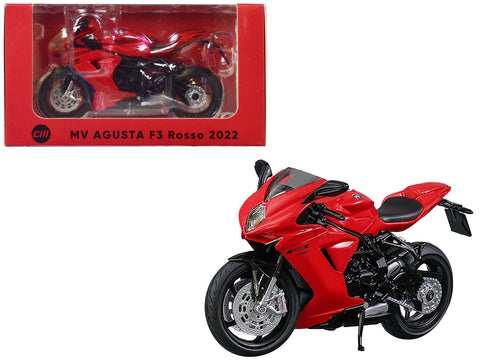2022 MV Agusta F3 Rosso Motorcycle Red 1/18 Diecast Model by CM Models