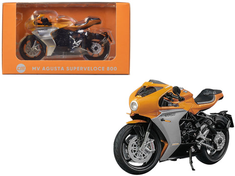 MV Agusta Superveloce 800 Motorcycle Orange and Silver 1/18 Diecast Model by CM Models