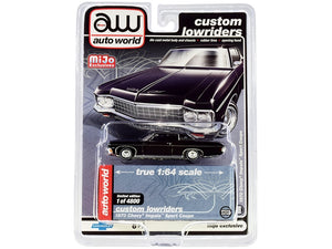 1970 Chevrolet Impala Sport Coupe Black "Custom Lowriders" Limited Edition to 4800 pieces Worldwide 1/64 Diecast Model Car by Auto World
