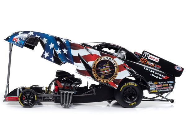 Dodge Charger SRT Hellcat NHRA Funny Car Matt Hagan "Operation Healing Force" (2023) "Tony Stewart Racing" Limited Edition to 1464 pieces Worldwide 1/24 Diecast Model Car by Auto World