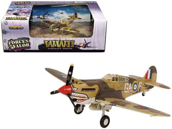 Curtiss P-40B Tomahawk MK IIB Aircraft Fighter "112 Squadron (Royal Air Force) AK402 GA-F North Africa" (October 1941) "WW2 Aircrafts Series" 1/72 Diecast Model by Forces of Valor