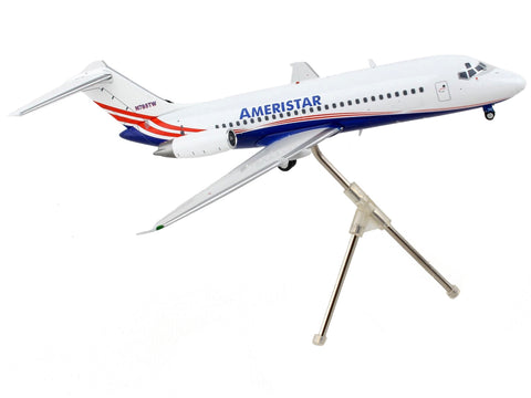 McDonnell Douglas DC-9-15F Commercial Aircraft "Ameristar Air Cargo" White with Blue and Red Stripes "Gemini 200" Series 1/200 Diecast Model Airplane by GeminiJets