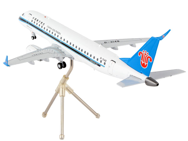 Embraer ERJ-190 Commercial Aircraft "China Southern Airlines" White with Black Stripes and Blue Tail "Gemini 200" Series 1/200 Diecast Model Airplane by GeminiJets
