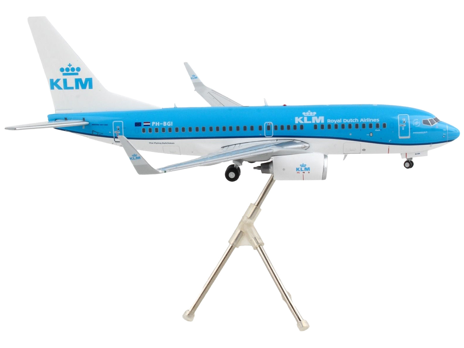 Boeing 737-700 Commercial Aircraft "KLM Royal Dutch Airlines" Blue with White Tail "Gemini 200" Series 1/200 Diecast Model Airplane by GeminiJets