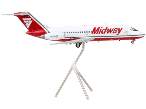 McDonnell Douglas DC-9-15 Commercial Aircraft "Midway Airlines" White with Red Tail "Gemini 200" Series 1/200 Diecast Model Airplane by GeminiJets