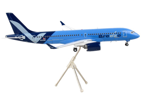 Airbus A220-300 Commercial Aircraft "Breeze Airways" Blue "Gemini 200" Series 1/200 Diecast Model Airplane by GeminiJets