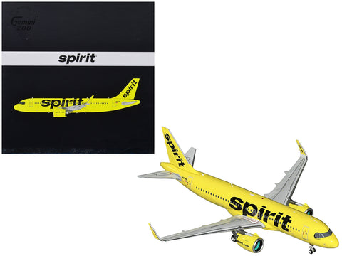 Airbus A320neo Commercial Aircraft "Spirit Airlines" Yellow "Gemini 200" Series 1/200 Diecast Model Airplane by GeminiJets