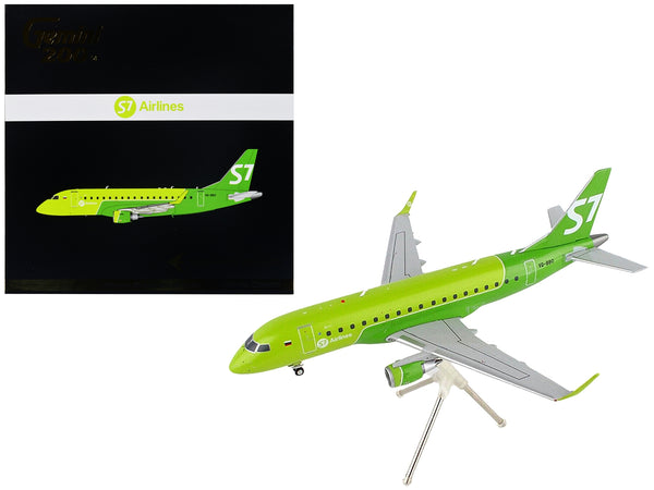 Embraer ERJ-170 Commercial Aircraft "S7 Airlines" Lime Green "Gemini 200" Series 1/200 Diecast Model Airplane by GeminiJets