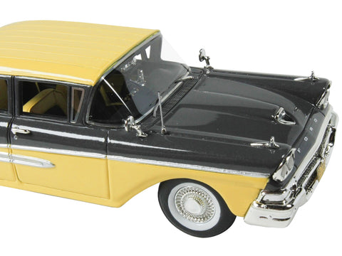1958 Ford Fairlane 4 Door Gunmetal Gray and Pastel Yellow Limited Edition to 240 pieces Worldwide 1/43 Model Car by Goldvarg Collection