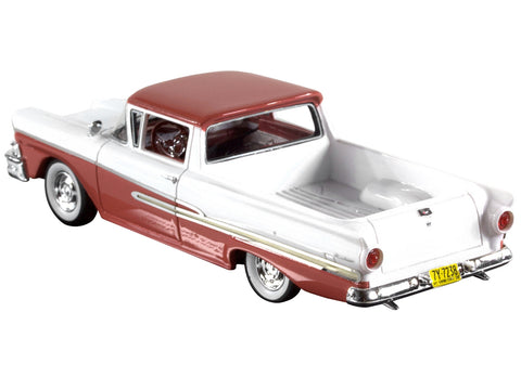 1958 Ford Ranchero Torch Red and White with Red Interior Limited Edition to 180 pieces Worldwide 1/43 Model Car by Goldvarg Collection