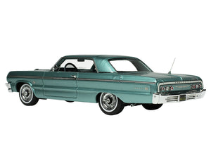 1964 Chevrolet Impala Azure Aqua Blue Metallic with Blue Interior Limited Edition to 200 pieces Worldwide 1/43 Model Car by Goldvarg Collection