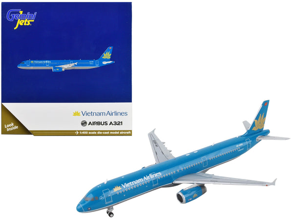 Airbus A321 Commercial Aircraft "Vietnam Airlines" Blue 1/400 Diecast Model Airplane by GeminiJets