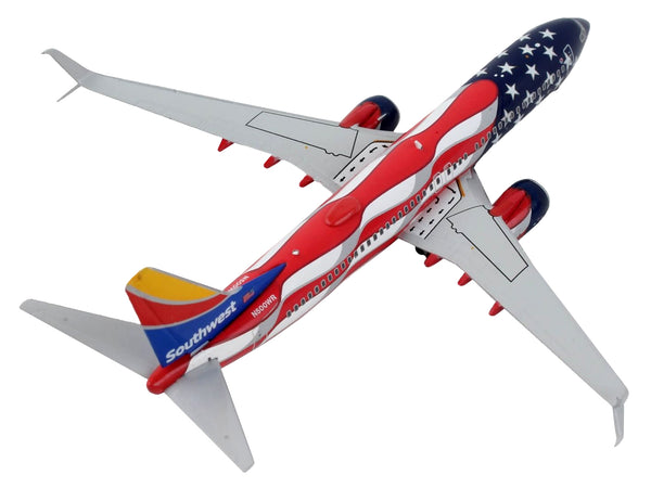 Boeing 737-800 Commercial Aircraft "Southwest Airlines - Freedom One" United States Flag Livery 1/400 Diecast Model Airplane by GeminiJets