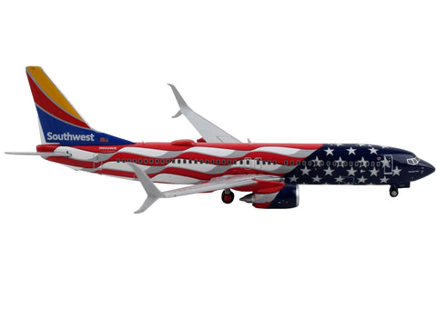 Boeing 737-800 Commercial Aircraft "Southwest Airlines - Freedom One" United States Flag Livery 1/400 Diecast Model Airplane by GeminiJets